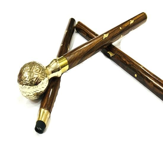 

Дизайнерская ручка, винтажный латунный глобус с деревянной тростью, подарочная трость на День отца