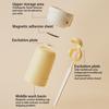 Toothbrush Cup Holder Magnetic Mouthwash Cup 3-in-1 Storage Container Wall Mounted Dust-Proof Bathroom Organizer