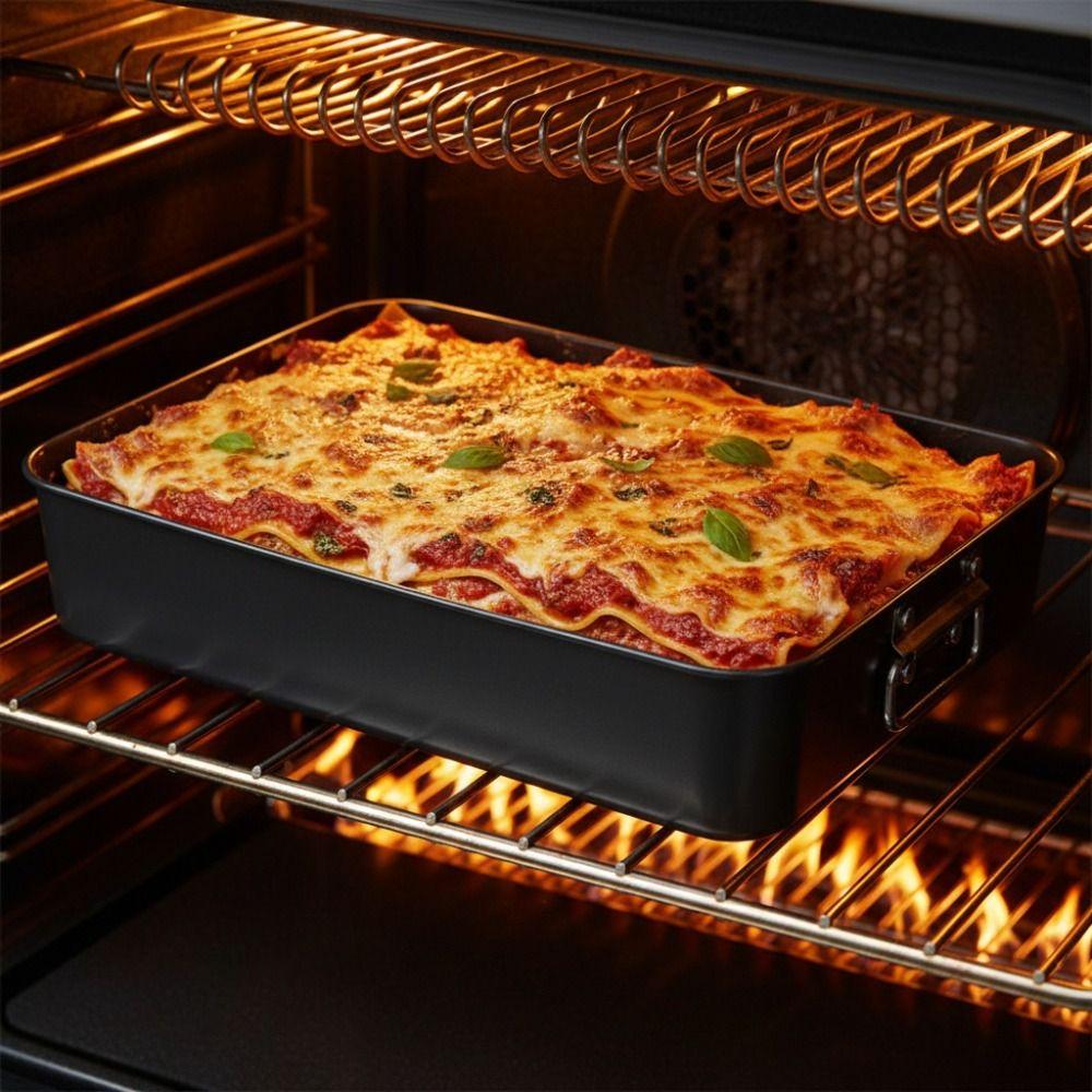 Carbon Steel Chicken Roasting Pan Rectangular Cake Pan Durable Lasagna Pan Oven