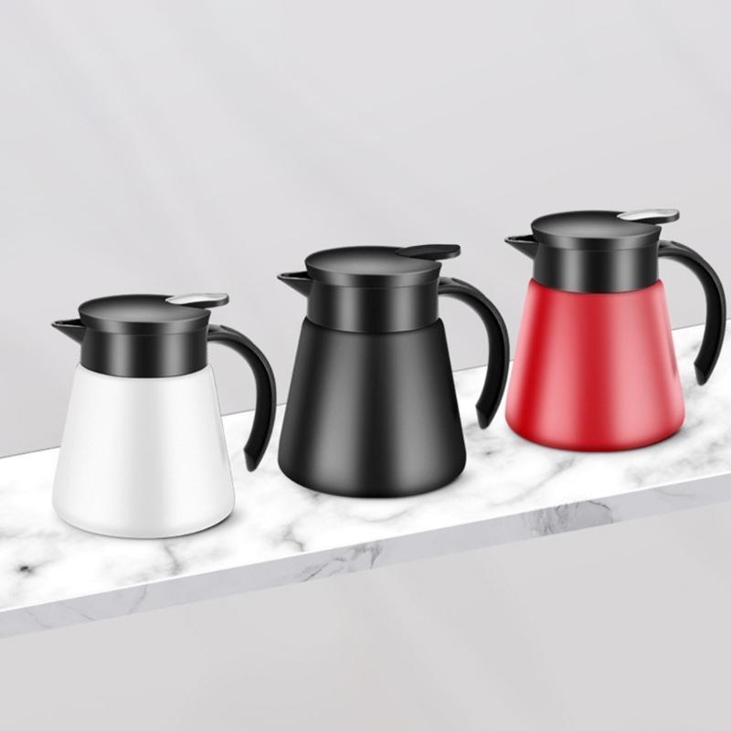 680/880ml Stainless Steel Double Wall Vacuum Flask Insulated Coffee Pots Milk Teas Jug Kettle top sale
