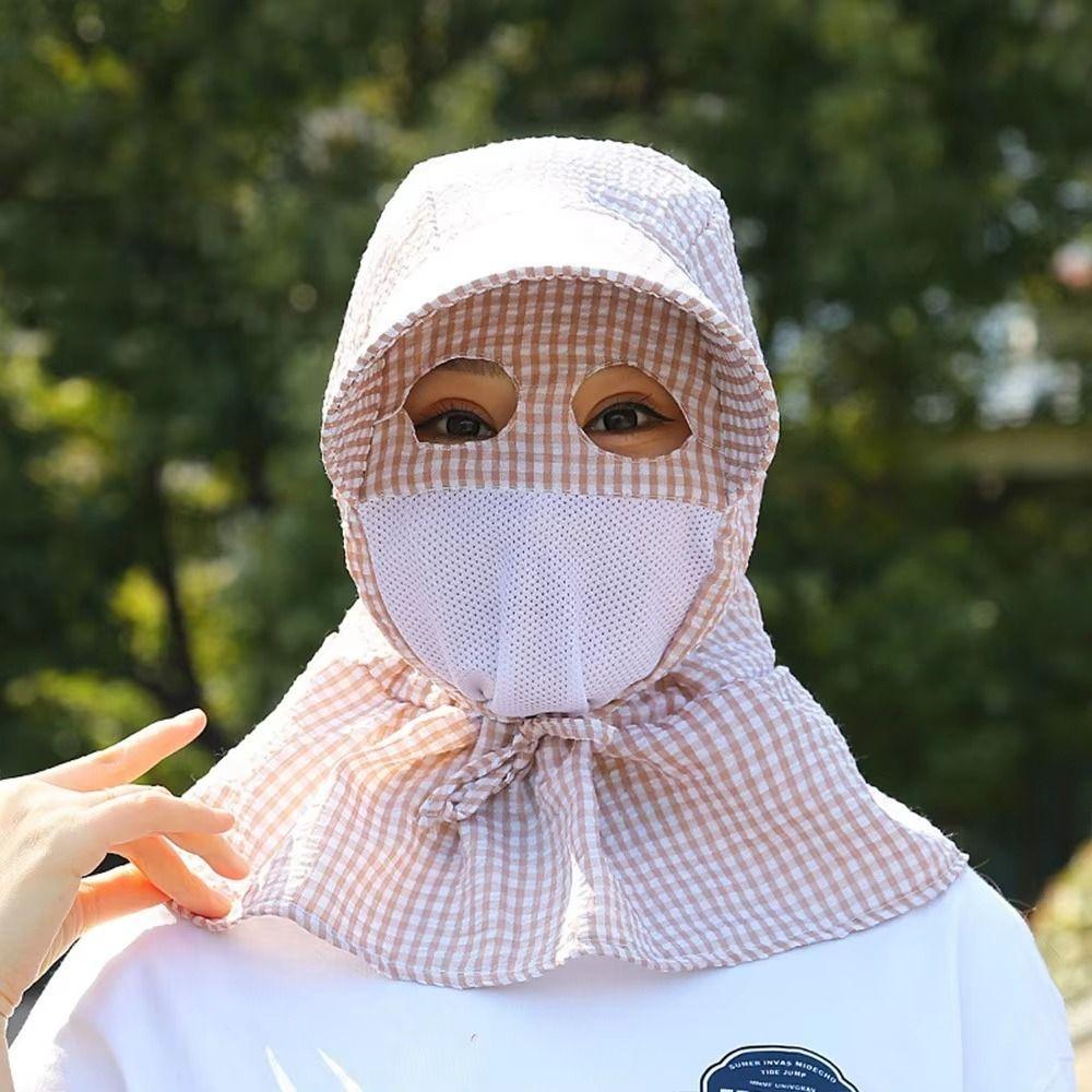 Breathable Mesh Full Wrap Sun Hat Big Brimmed Wide Brim Sunscreen Hat  Summer Season