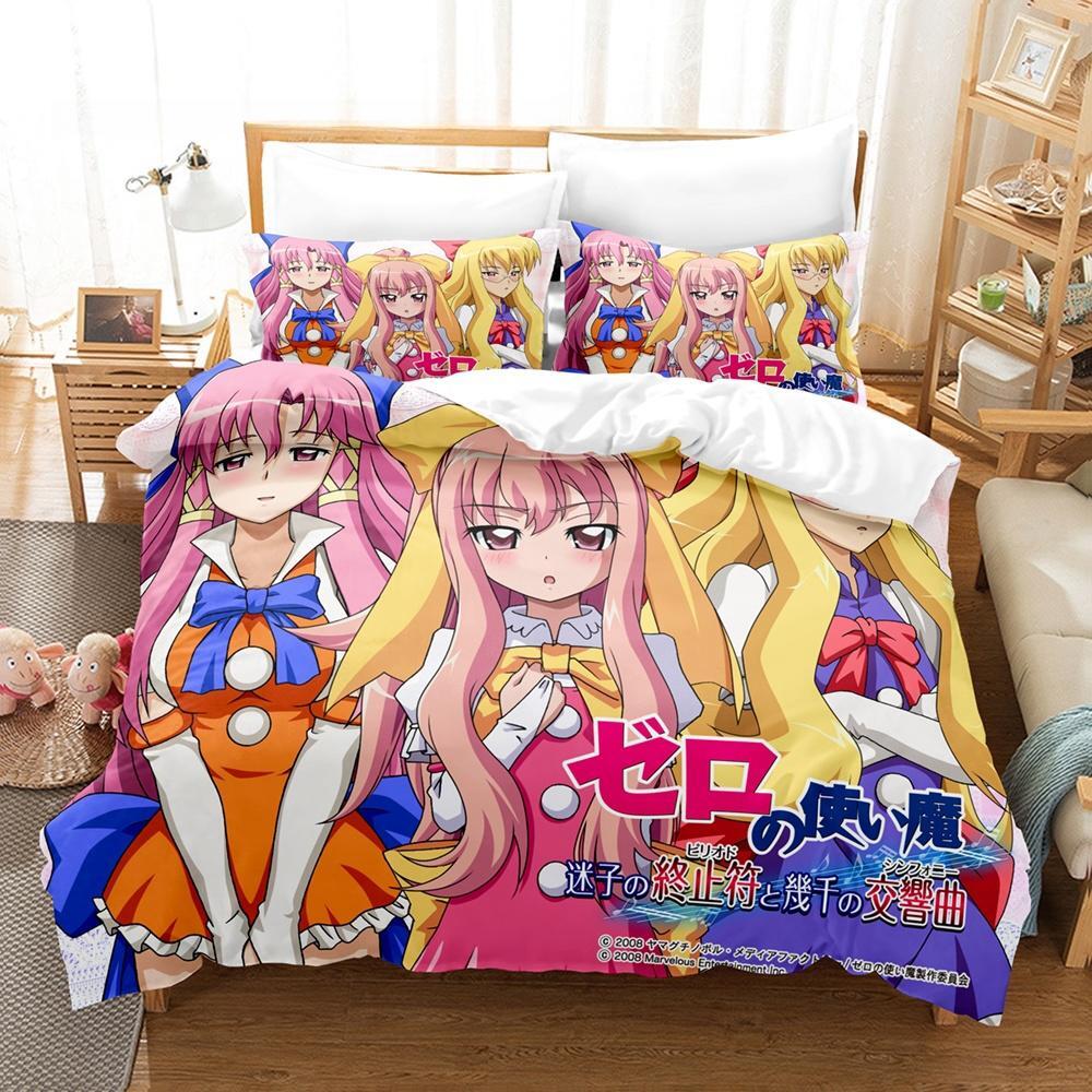 New Anime The Familiar of Zero Bedding Set Single Twin Full Queen King Size Bed Set Adult Kid Bedroom Duvet Cover Sets Anime Bed