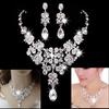 Women's Fashion Luxury Necklace + Earrings Necklace Banquet Wedding Jewelry Set