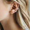 Zircon Irregular Pearl Ear Clips for Women Without Ear Piercings Ins Wind Ear Bone Clips Design Sense Niche Earrings