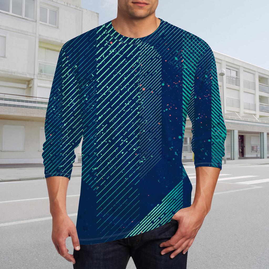 Men's T Shirt O-Neck Clothing Apparel Outdoor Long Sleeve Print Fashion Designer Vintage