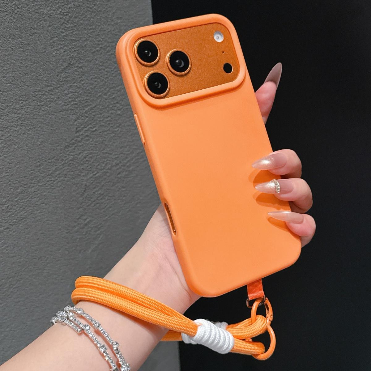 

Lanyard Phone Case For iPhone 17 Pro Max 16 15 Plus 14 13 12 Air With Wrist Rope Anti-loss Shockproof Protection Cover iPhone17 Pro Max