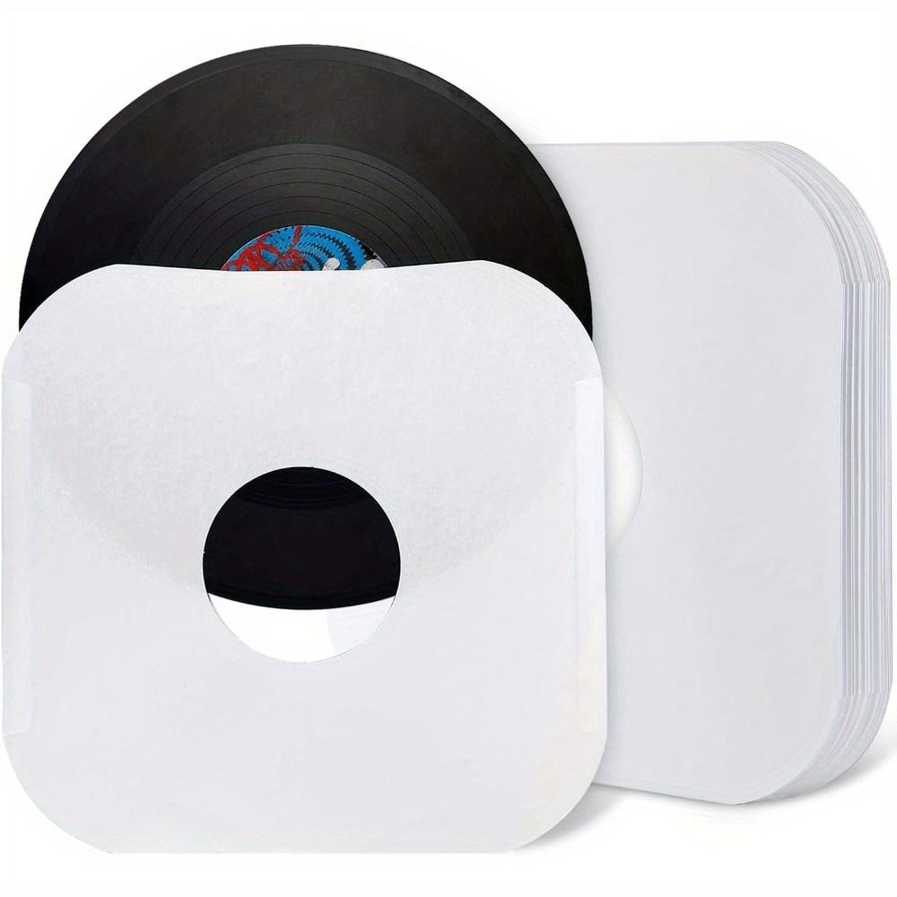 White Kraft Paper Vinyl Record Protective Covers - LP Record Jackets 12inch with Round Corner for Storage