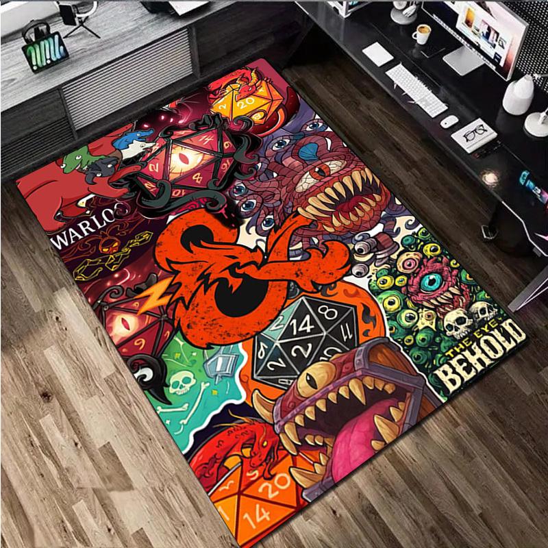 1Pc Dungeons Dragons Rug - home decoration Carpet For Living Room Bedroom Flooring Computer Chair Area Rug