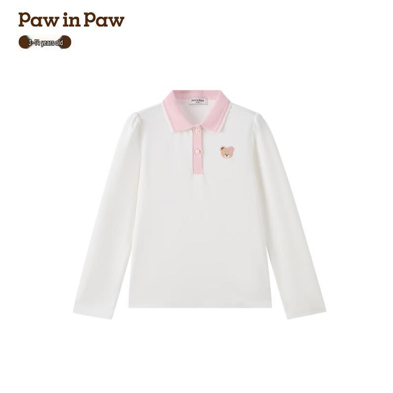 PawinPaw Girls  Cartoon Bear Long Sleeve T-Shirt 140