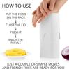 White French Fry Cutter Tool Food and Vegetable Shredder Manual Natural Cutting for Quick Dicing Vegetables and Potatoes Tools