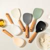 1Pz Cucchiaio per Riso in Silicone Resistente al Calore Silicone per Alimenti Pala per Riso Antiaderente Utensile da Cucina per Cuociriso Cucchiaio per Riso Domestico