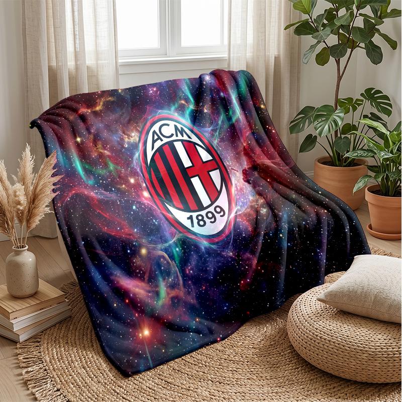 AC Milan Theme blanket Soft Flannel Blanket Plush Throw Blanket Cozy Sofa Bed Blanket for Home Decor