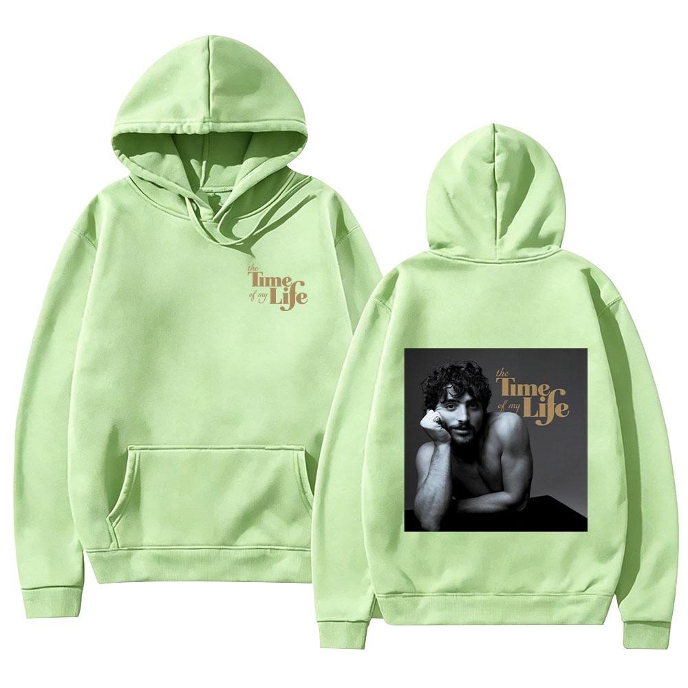 Benson Boone The Time of My Life Hoodies Retro Vintage Print Streetwear Men Fashion Women Casual Long Sleeve Pullover Sweatshirt