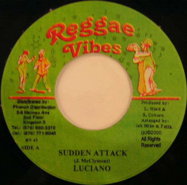 7inch Record LUCIANO - Sudden Attack RV43 Reggae Vibes 2000 Jamaica Reggae, Ska & Dub Used