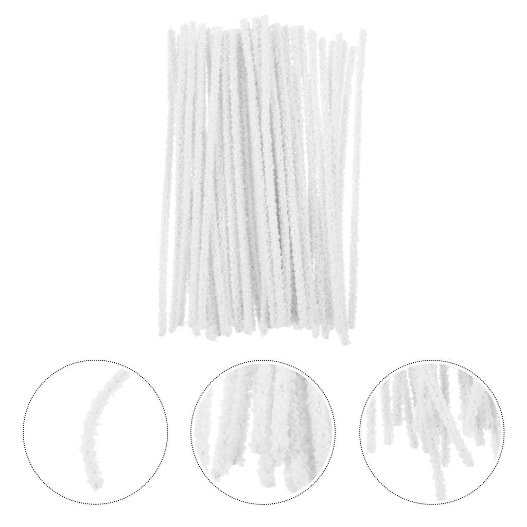 ERINGOGO 50pcs Saxophone Cleaning Flute Cleaning Clarinet Cleaning Fleece Cotton Musical Instrument Maintenance White Brush, Brush, Care, Swabs, Tool,