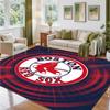 Boston Red Sox Design Crystal Velvet Rug Soft Decorative Mat for Bedroom Entrance