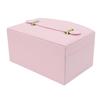 Travel Jewelry Case Portable 2 Layers PU Leather Jewelry Storage Holder Box with Clasp and Handle for Earrings Necklace