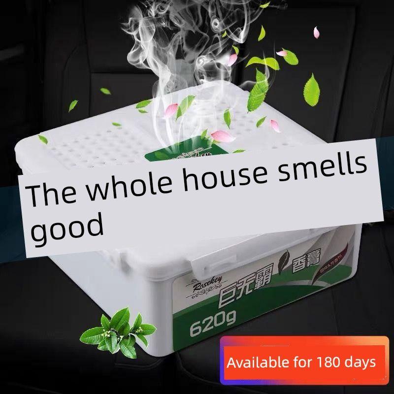 

Air Freshener Solid Balm Indoor Aromatherapy Bathroom Deodorizer to Remove Odors Home Living Room Long-Lasting Fragrance Large Capacity [Jasmine Type] 620g-1 Box