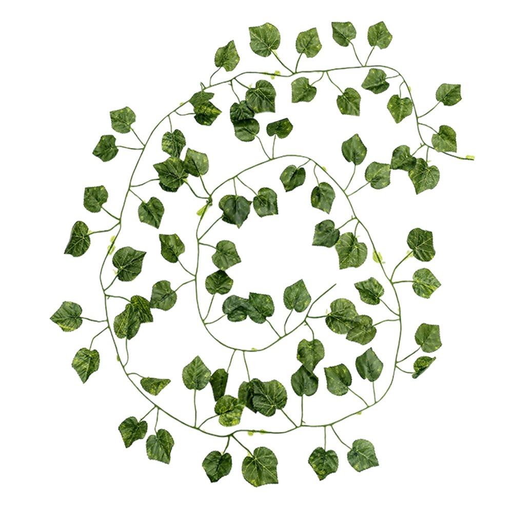 12PCS Green Artificial Ivy Leaf Flexible Vine Lightweight Hanging Garland DIY Accessories Craft Artificial Vine Party Supplies