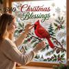 Reusable Window Stickers Christmas Clings, Removable PVC Decals, Snowy Festive Classroom Holiday Decorations Glass for Party Home And Store