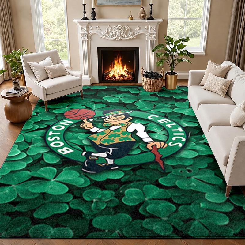 Boston Celtics Teppe Dørmatte for Stue eller Soverom Beskyttende Matte Under Stol Kontordekorasjon Julegave Bursdagsgave
