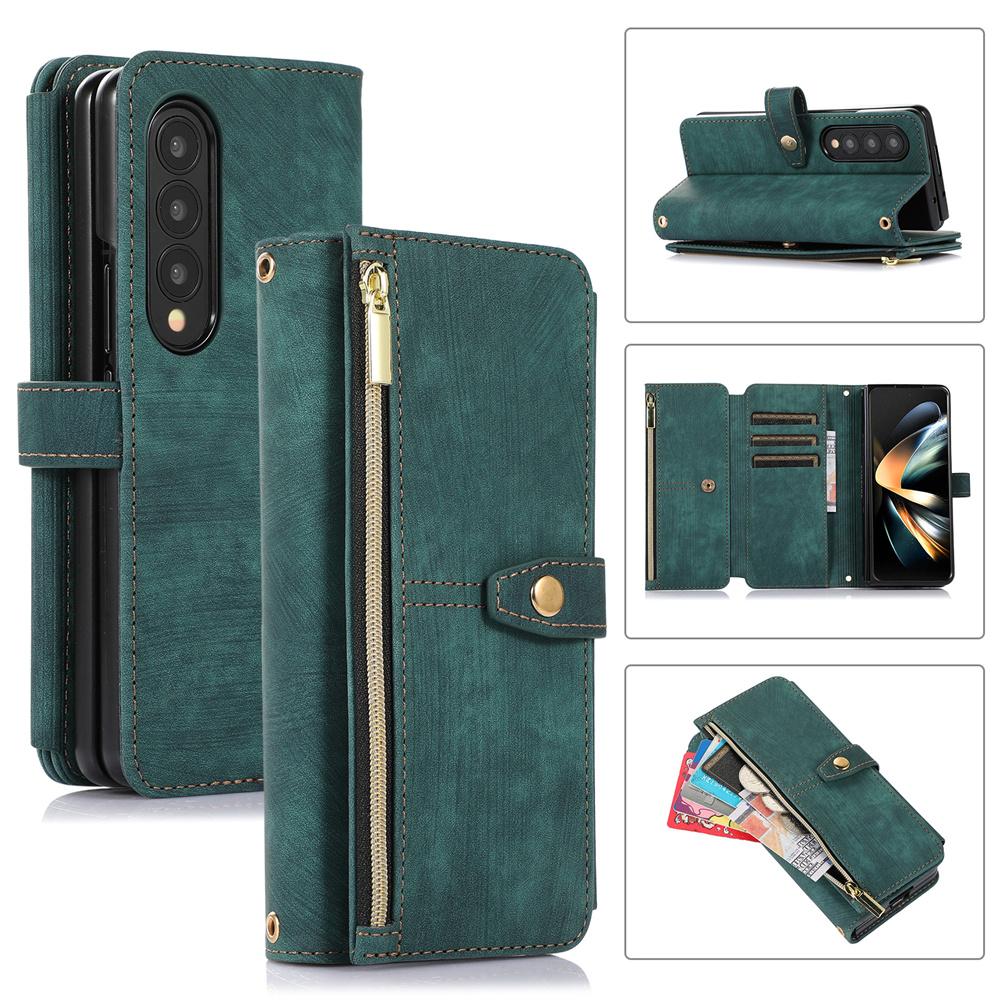 Crossbody Wallet Phone Case for Samsung Z Fold 5 4 Z Flip 3 S23 S22 Ultra S20 A14 A24 A34 A54 A13 A33 A53 Card Holder Stand Lanyard Flip Leather Cover