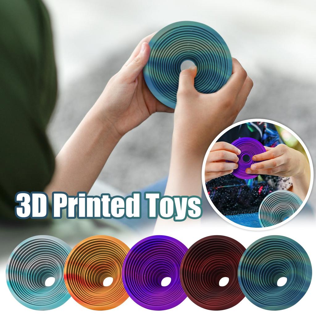 3D Printed Circular Toys For Children And Adults, Focused Toys For Stress Relief And Relaxation
