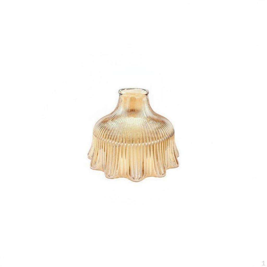 Glass Lampshade Ruffled Edge Replacement Shade DIY Friendly for Dining