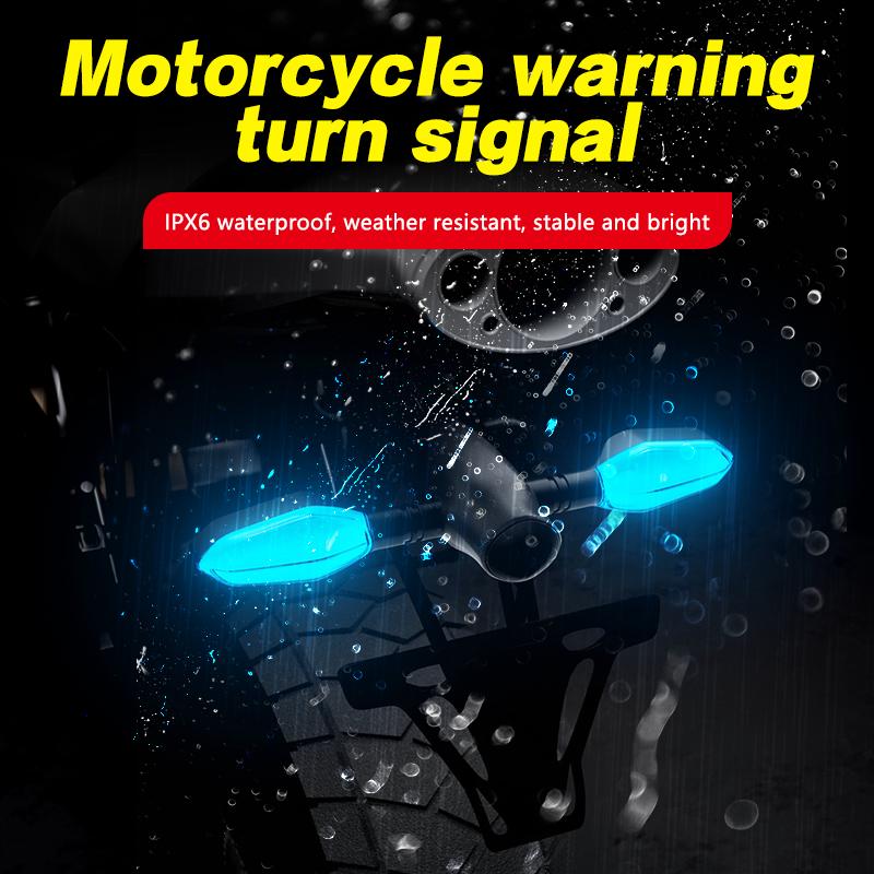 2PCS Universal LED Motorcycle Turn Signal Light 12V IPX6 Waterproof Flasher Indicator Blinker Rear Lights Lamp Accessories