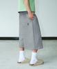 Awodeijeu Double Pocket Elastic Bermuda Sweatpants [Melange Grey]
