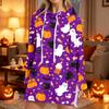 Women's Casual Long Sleeve Halloween Print Hoodie Pullover Top for Fall Festive Wear