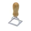 Zinc Alloy Biscuit and Dumpling Edge Embossing Cutter with Wooden Handle