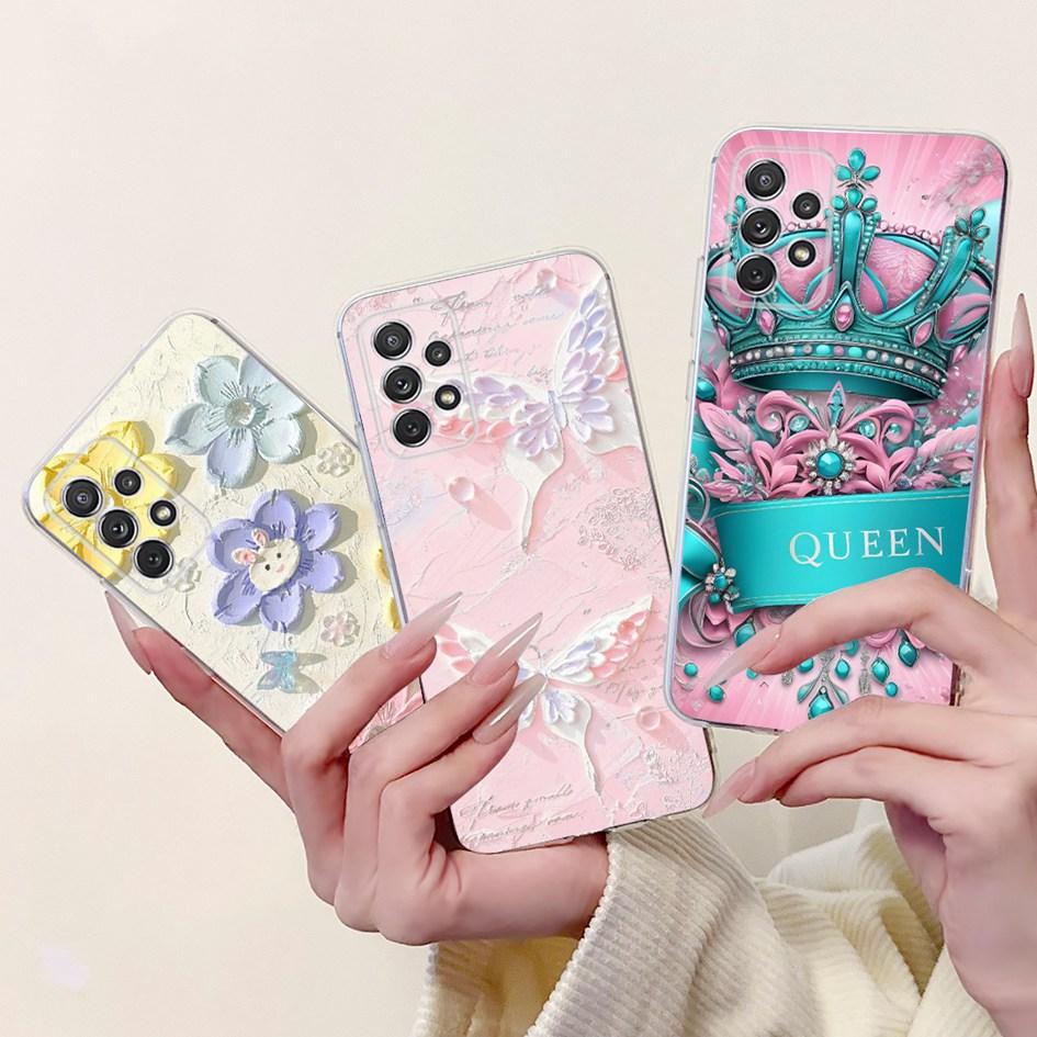 For Samsung Galaxy A52 Case SM-A525F Cover New Stylish Flower Butterfly Soft Silicone Phone Cases For Samsung A72 A52s 5G Fundas