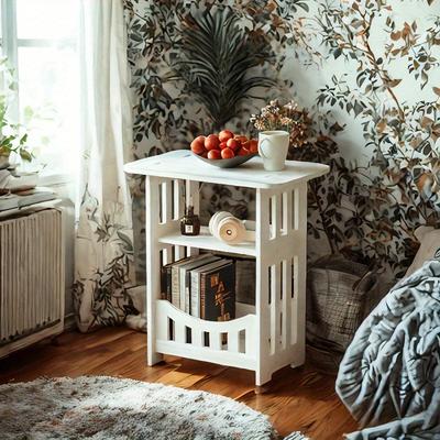 [Simple | Stylish] Stylish Small Rectangular Table | Simple Bedside Table, Suitable for Living Room, Bedside and Bathroom