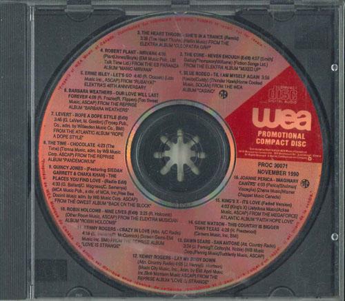 CD РАЗЛИЧНЫЕ Wea Music Ноябрь 1990 т.. 71 PROC90071 WEA 1990 Канада Рок Б/У