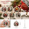 Acrylic Red Christmas Tree Ornament, 2D Flat Hanging Decoration