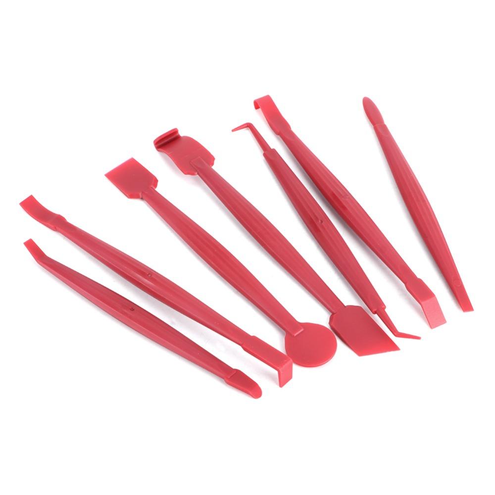 7PCS Lightweight Window Tint Tool Kit Red Film Edge Closing Tool New Film Squeegee Bubble Removal