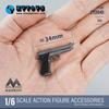 [TOYBARJAPAN] 16 Scale Action Figure Accessory  ZYTOYS ZY2041 M9 Alloy Weapon Pistol Model