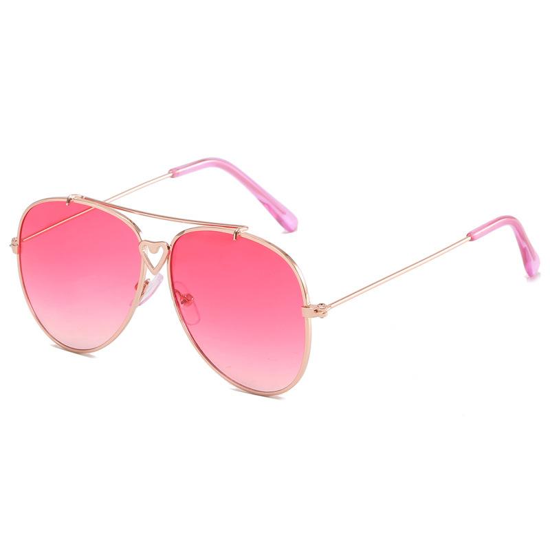 2025 Children s For Boys And Girls  New Personalized Metal Sunglasses Square Style Fashion Show Street Photography Glasses розовый