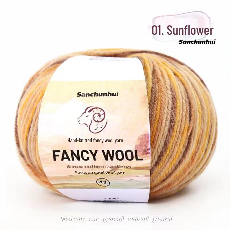 

Объемная пряжа из мериносовой шерсти 50 г для вязания и вязания крючком свитеров и шарфов своими руками