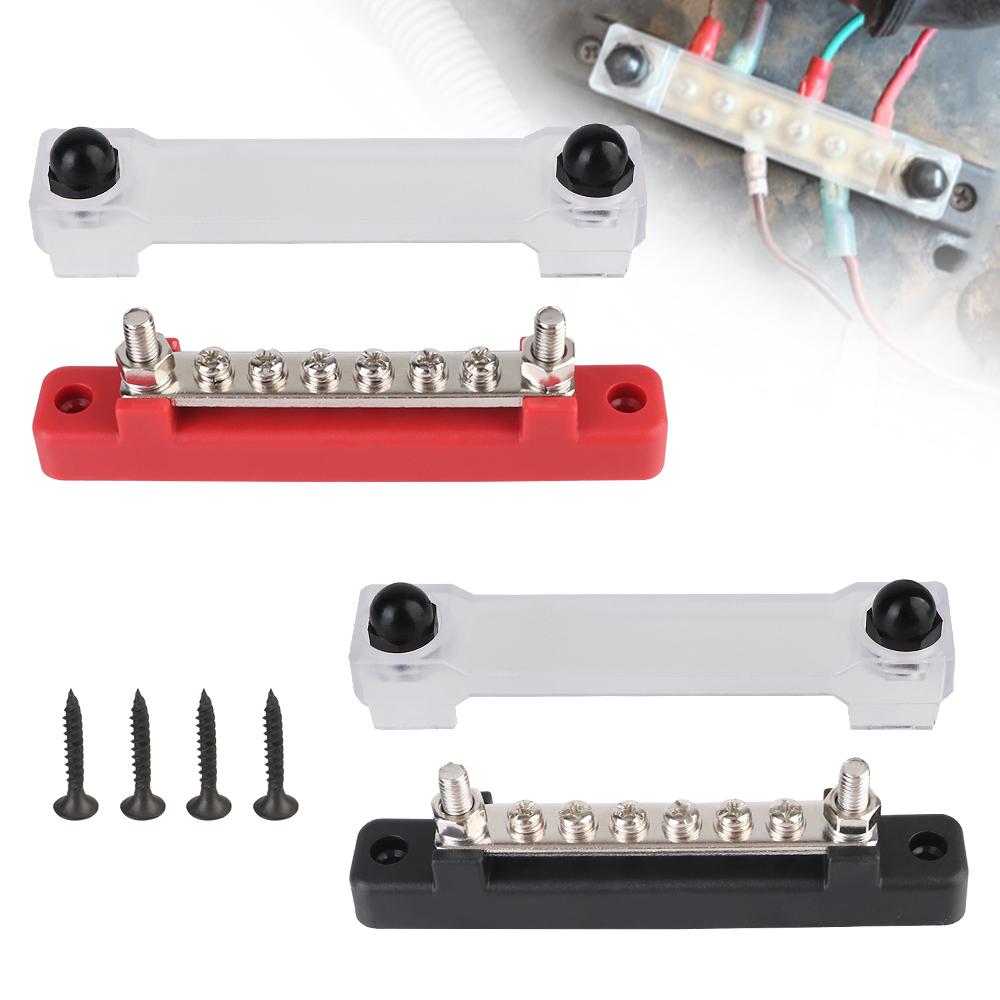 6 Ways RV Bus Bar Splitter 48V 150A Distribution Block Busbar For Boat Truck Car Fuse Socket Power Adapter Electronics Junction