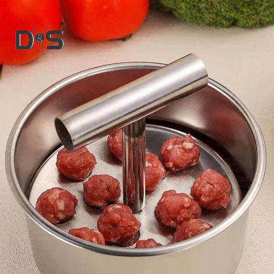 Stainless Steel Meatball Maker 6/12 Balls Manual Meat Baller Machine Kitchen Extruded Meatball Making Press Easy Clean Meatball Making Tool for