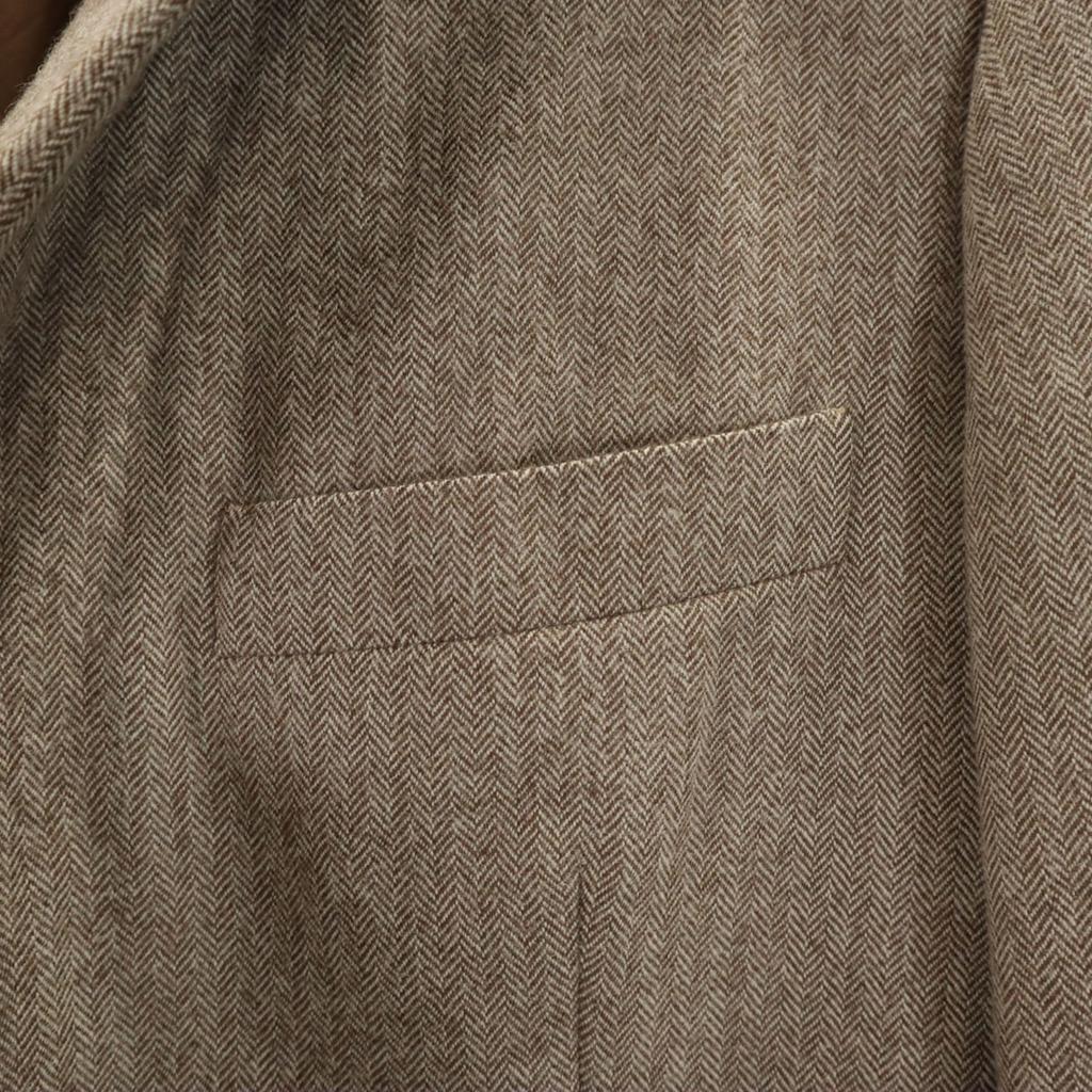 Belvest 80s 90s Made in Italy Vintage Herringbone Pattern suit Setup Men's Used