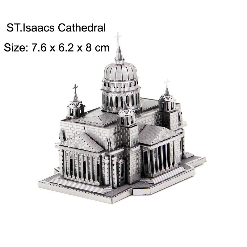 World Architecture Ii 3D Metal Puzzle Model Diy Laser Cut Jigsaw Model For Adult Kid Educational Toys Desktop Decoration