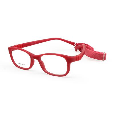Kids Glasses Frame with Strap Size 44/16 No Screw Bendable Optical Eyewear for Boys Girls 3-5Y