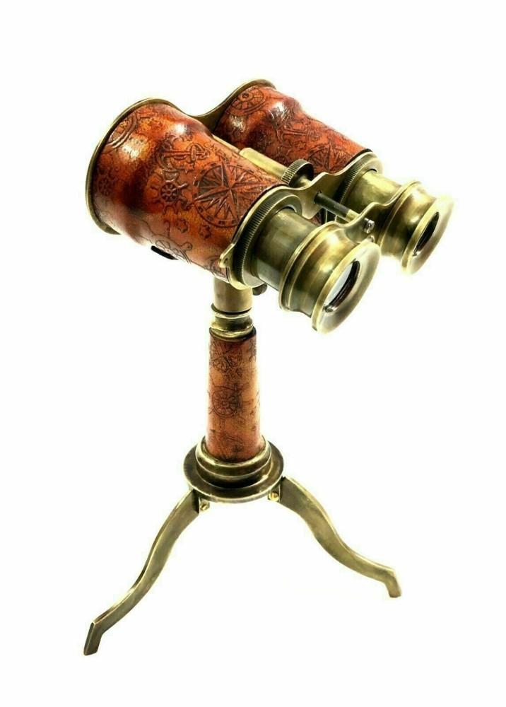 

Латунный телескоп с деревянной подставкой-штативом в морском стиле, винтажный декор для стола M аэро