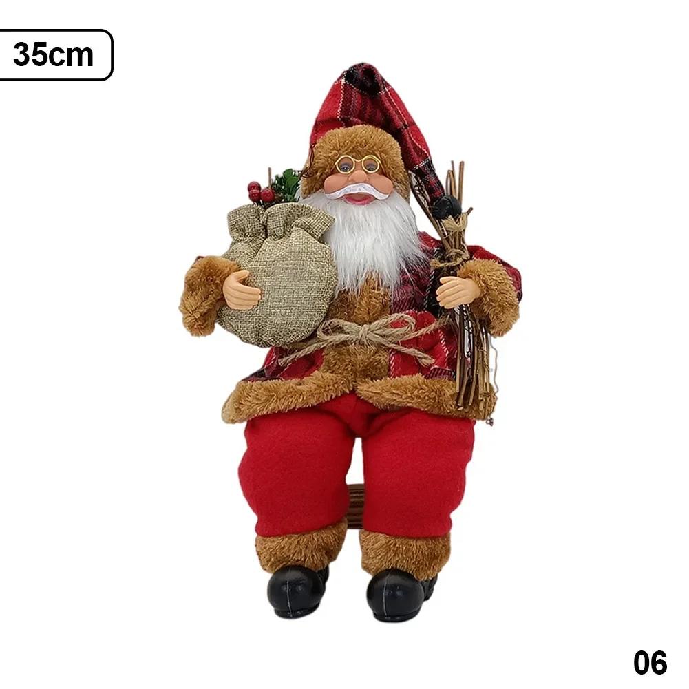 

35 см Санта-Клаус кукла елочное украшение веселые рождественские украшения для дома рождественские подарки на Новый год 2024