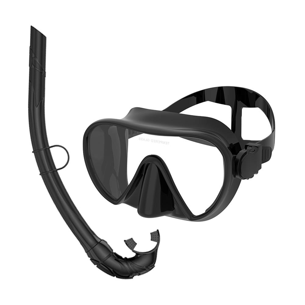 

Snorkeling Diving Kit Silicone Large Frame Diving Mask One Size чёрный