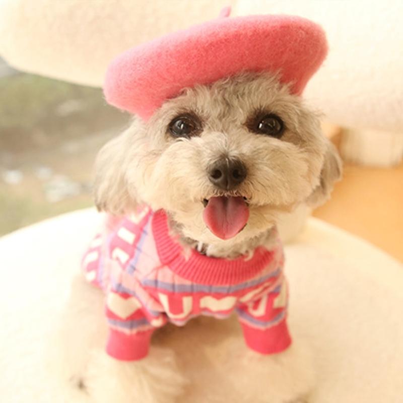 Fashion Pet Beret Hat with Unique Design Enhancing Pet Personality For Social Media Photo And Various Event Gathering