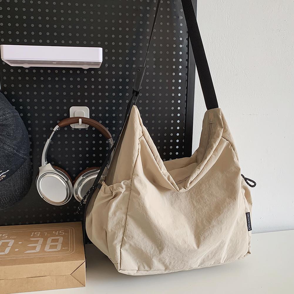 

Большая вместительная сумка через плечо женская нейлоновая сумка через плечо стильные повседневные сумки через плечо для шопинга на работе повседневное использование кошелек-тоут белый